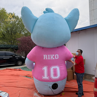 Mascotte géante carrée gonflable en forme de souris de dessin animé pour la décoration, ballon personnalisé gonflable en forme de personnage
