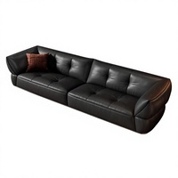 Canapé une place en cuir écologique, style italien, luxe léger, minimaliste, bois massif, espace de rangement personnalisable, design haut de gamme