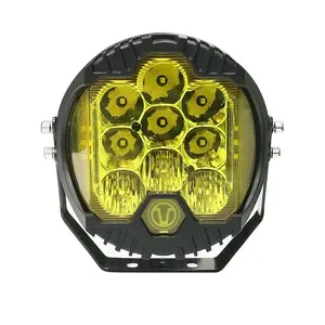 Lampu sorot LED 5/7/9 inci penjualan laris lampu sorot bulat 6000K Super terang siang hari putih kuning tahan air untuk mobil Offroad