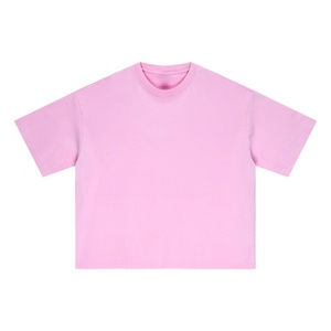 เสื้อยืดสีเทาโอเวอร์ไซส์ผู้ชาย ขายส่ง รับทำโลโก้ เสื้อยืดคอตตอนทรงหลวม สตรีทแวร์ เสื้อผ้า - Product Image 2
