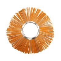 Brosse à neige pour balayeuse routière, brosse annulaire rotative en fil d'acier poly pour équipement de déneigement