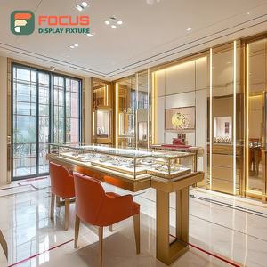 Luxury Jewelry Retail Display System Tempered Glass Panel Mall Counter Display Counter - Product Image 4