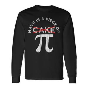 Maglietta a maniche lunghe Math Is A Piece Of Pi per gli amanti della matematica, Pi Day 2024 - Product Image 1