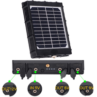 Banque d'alimentation étanche IP66 8000mah avec panneau solaire 5v 3w sortie 6V 9V 12V chargeur de panneau de batterie solaire pour caméra de piste de jeu