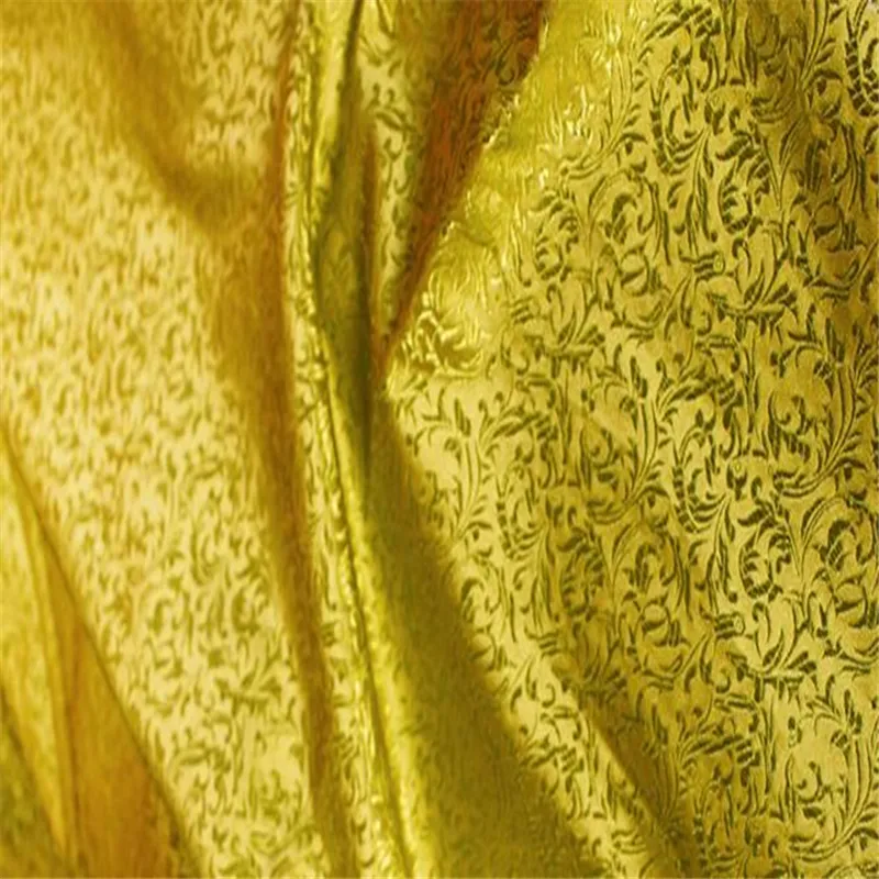 Popular Smooth Feeling Silk Fabric Jacquard Polyester Brocade Fabric Amazing for Costume Suit and Sofa