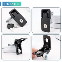 Loquet à compression encastré, loquet à fermeture par pression en alliage de zinc pour armoires électriques, boîtes à outils et étuis d'équipement