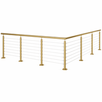 Balustrade et main courante en câble d'acier inoxydable de qualité supérieure, meilleur prix pour usage extérieur, directement de l'usine