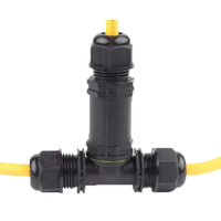 Connecteur étanche en nylon IP68 M25T, type T, fil 3 voies, 2/3/4/5 broches, connexion à vis, sans soudure, boîte de jonction de câble 5-14 mm, 400A