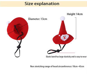 Gorro de Papá Noel para Mascotas, Divertido Gorro Navideño para Gatos y Perros - Product Image 2