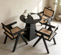 Meubles de maison personnalisés, table à manger en bois massif carrée circulaire, intérieure, restaurant, cuisine