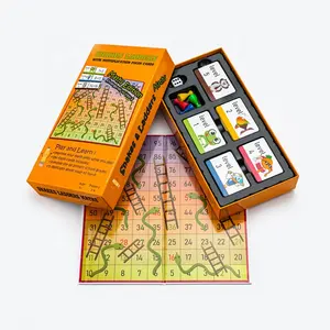 High Quality Family Game Ludo Paper And Snakes And Ladders Board Classic Game Toy Gifts Boxed For Kids And Adults