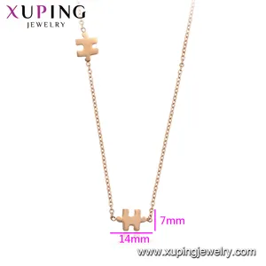 46709 Xuping jóias Elegante, Antigo/Real, Allah estilo Rose cor do ouro Aço Inoxidável colar de pingente para as mulheres