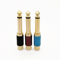 Connecteur d'adaptateur Audio Mono femelle, 6.35/6.35mm, 1/4 pouces, fiche Mono vers RCA femelle