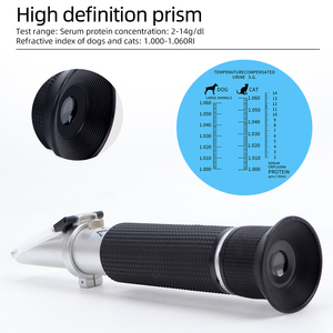 Handheld klinische <span class=keywords><strong>refractometer</strong></span> 1.000-1.060 RI voor het meten van de specifieke zwaartekracht van dierlijk serumproteïne, katten-/hondenurine, gemaakt op het vasteland - Product Image 2
