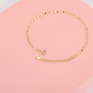 Chain <strong>Initial</strong> <strong>Sterling</strong> <strong>Silver</strong> 14k Gold Plated <strong>Bracelets</strong> Girls Wholesale Minimalist <strong>Bracelet</strong> - Product Image 3