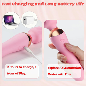 Jouets sexuels féminins, stimulateur du clitoris, jouets sexuels <span class=keywords><strong>pour</strong></span> femmes, vibromasseur à double tête AV avec 10 modes de fréquence, masseur du point G - Product Image 6