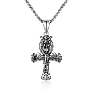 Collana con Ciondolo a Croce e Aquila, Stile Punk, Gioielli in Acciaio Inossidabile per Uomini e Bambini, Forma Fantasiosa, Vendita all'Ingrosso DMP 207 - Product Image 2