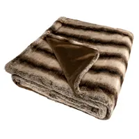 Fuzzy Plush Blanket Printed Brown Soft Wholesale High Quality for Bed Couch 50''X60'' Luxury Plush Faux Fur Throws Blanket