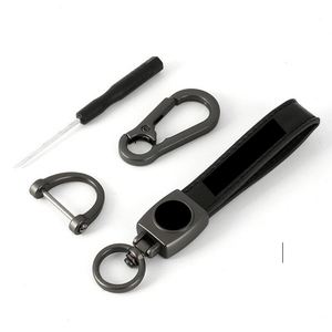Wholesale Genuine Leather Car Keychain Car Accessories Car Brand Keychain Brand Logo <b>Keyring</b> - Product Image 1