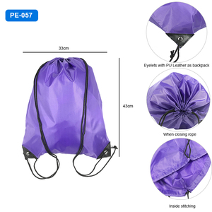 Trung Quốc Nhà Sản Xuất Của Unisex Cinch Túi Thời Trang Không Thấm Nước Mang Biểu Tượng Tùy Chỉnh Nhiệm Vụ Nặng Nề Dây Kéo Ba Lô Cinch Bao - Product Image 2