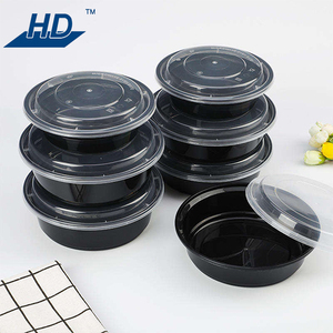 Pp container lưu trữ thực phẩm Vòng 12 3 ngăn bữa ăn chuẩn bị nhựa microwavable hộp đựng thức ăn - Product Image 1