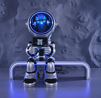 Estatua LED de Robot Futurista de Ciencia Ficción, Estilo Cyberpunk, Adorno Artístico de Resina/FRP para Escritorio, Decoración Moderna para el Hogar, Regalo Tecnológico Creativo