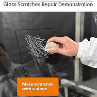 Kit de réparation de rayures sur verre UerGlass 4 pouces pour verre trempé, portes, murs, tables