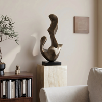 Sculpture abstraite moderne en fibre de verre, statue en FRP blanche, art minimaliste, artisanat pour la décoration intérieure d'hôtel, de villa ou de maison