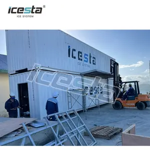Icestaカスタマイズコンテナフレークアイスプラント工業用アイスフレーク機