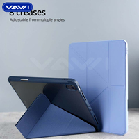 Étui pour tablette VAWI P006 en acrylique transparent, design à huit plis, pour tablette de 7/8/9,7/11/12,9 pouces, pour Samsung, pour iPad