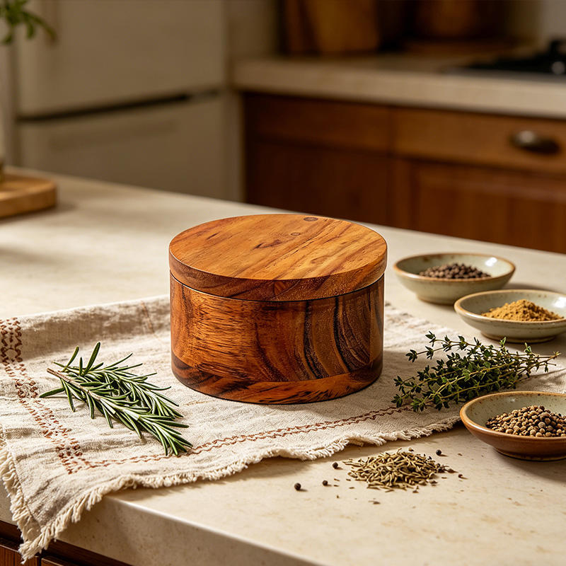 Rotating Lid Design Customized Walnut Wood Rotating Lid Stash Box with Laser Engraving ...