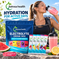 Sachets de poudre d'électrolytes sans sucre pour une hydratation rapide, bâtonnets d'électrolytes végétaliens pour le soutien énergétique