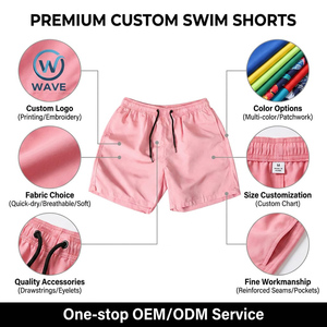 Pantalones cortos deportivos de gimnasio con logotipo personalizado para hombre, ropa de <span class=keywords><strong>playa</strong></span> de verano, maletero, función antiarrugas, tela peinada de Color sólido, teñido liso - Product Image 3