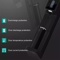 Adaptateur universel de chargeur USB à 1 emplacement, chargeur intelligent à LED pour Batteries rechargeables Li-ion 18650 26650 14500