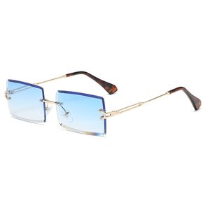 Sunglasses Wholesale Oversized square Trimming Metal <strong>Frame</strong> Rimless Eyewear <strong>Funky</strong> Style Groovy Sunglasses - Product Image 6