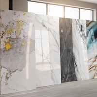 Vente flash - Panneau mural en marbre artificiel UV pour décoration intérieure, plaque en PVC brillante, design graphique, résistant à l'humidité