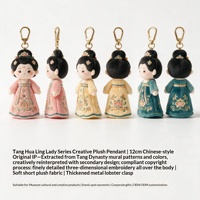 Poupée en peluche gothique de la série Fantaisie du Musée d'histoire du Shaanxi, personnalisée, mascotte réplique d'objet culturel de la dynastie Tang, oreiller, fabrication OEM sur échantillon