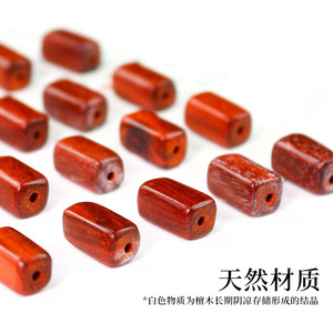 ลูกปัดไม้จันทน์แดงทรงสี่เหลี่ยมผืนผ้า 6.5x13 มม. สำหรับทำสร้อยข้อมือ - Product Image 4