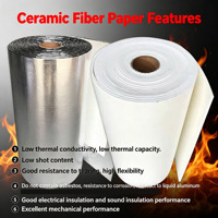 Papier en fibre céramique à base d'aérogels de 3-4 mm, conductivité thermique de 0,075, température de fonctionnement de 1260°C pour la dissipation thermique des batteries au lithium