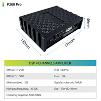 Amplificateur de puissance automobile haute performance 4 canaux avec système DSP 105 dB SNR, kit d'imagerie acoustique professionnel pour l'audio de camion, vente en gros