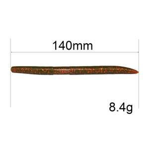 Señuelo de Pesca de Gusano de Plástico de Hundimiento Lento Top Right ST03 de 140 mm y 8,4 g, Señuelos de Pesca de Carpa, Señuelos Blandos para Peces de Agua Dulce - Product Image 3