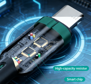 Cable de Datos Micro USB de Carga Rápida 3A con Apagado Automático Inteligente, Indicador Luminoso, Conductor de Cobre Puro, PVC, 1.2m - Product Image 3