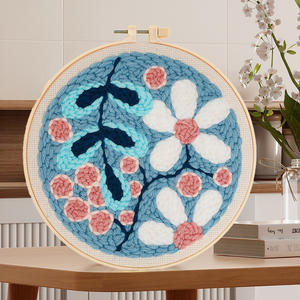Kits de bordado a mano DIY personalizados, <span class=keywords><strong>punto</strong></span> de <span class=keywords><strong>cruz</strong></span>, trabajo de aguja de ganchillo, flores de tela impresas <span class=keywords><strong>para</strong></span> adultos, decoración interior creativa - Product Image 4