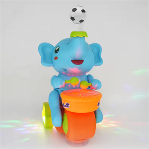 Trẻ em ủng hộ Quà Tặng Giáo Dục phim hoạt hình động vật điện thổi bóng trống đèn nhấp nháy nhảy múa âm nhạc voi đồ chơi - Product Image 6