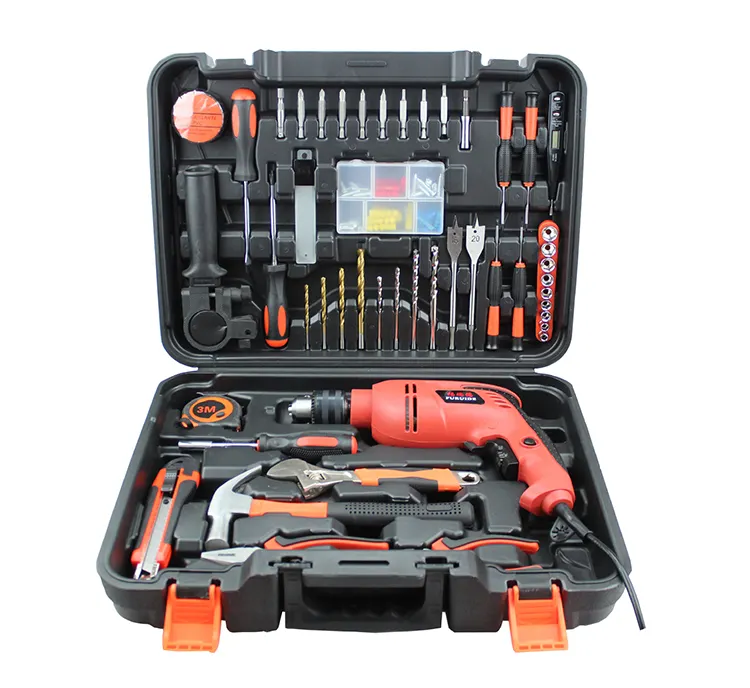 110 pcs Household hardware tool set electrical maintenance combination manual impact drill set