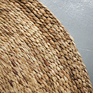 Tapis de cuisine de forme ronde, tissée à la main, décoration de la maison, accessoire naturel de jacinthe - Product Image 1