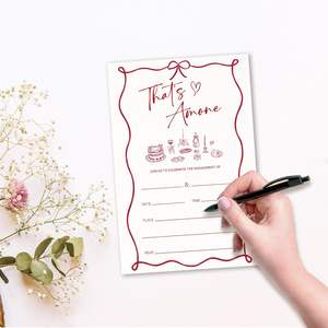 Invitaciones de Compromiso That's Amore con Sobres, Juego de Invitaciones Listo para Boda, Tarjetas para Despedida de Soltera - Product Image 4