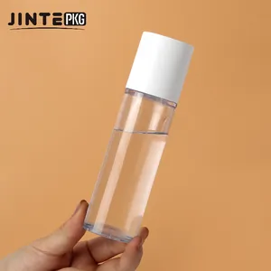 Packaging Bottles Cosmetic Empty Round Plastic PET Clear Toner Bottle For Cosmetic Packaging 100 Ml