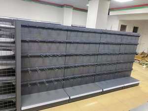 <b>Heavy</b> <b>Duty</b> Metallic Perforated Galvanized Supermarket Gondola Shelving Units with Quick Installation 1200x1800mm - Product Image 2