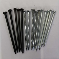 Clous en acier pour béton, clous de maçonnerie, clous en acier argenté ISO, construction, galvanisation à chaud, clous en acier lisses noirs 2 pouces